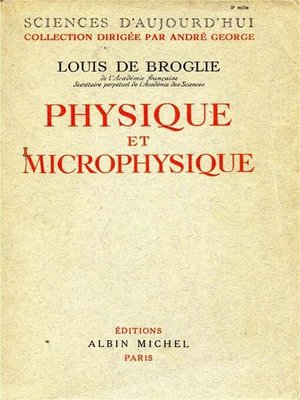 cover image of Physique et microphysique